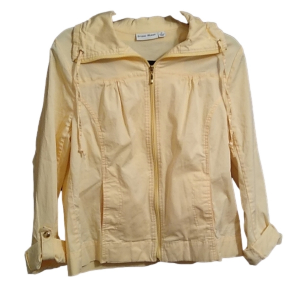 Studio Works yellow  zip up  lightweight jacket M